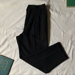 Vintage Pleated Pants 90s high waisted trousers dress pants petite cropped